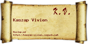 Kaszap Vivien névjegykártya