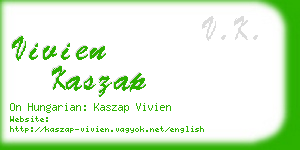 vivien kaszap business card